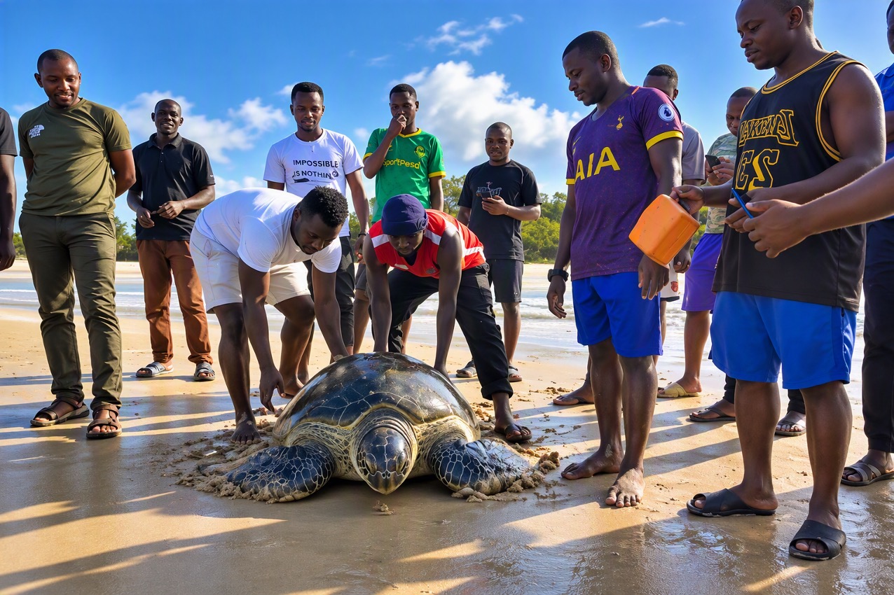 Turtle rescued from poachers during patrol activity