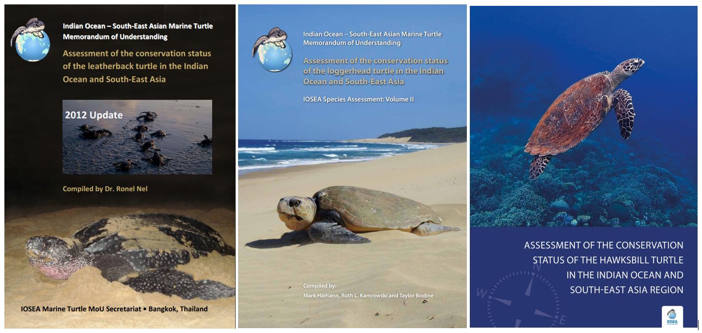 Covers of the three species assessments